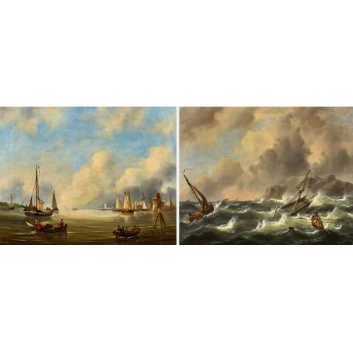 GOVERT VAN EMMERIK : Segelschiffe auf See. Gegenst�cke (DOBIASCHOFSKY AUKTIONEN AG)