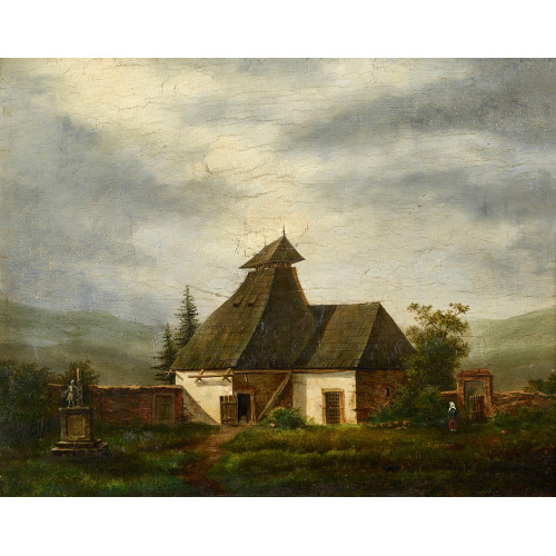 19. JH. DEUTSCHLAND : Bauernhof mit B�uerin (DOBIASCHOFSKY AUKTIONEN AG)