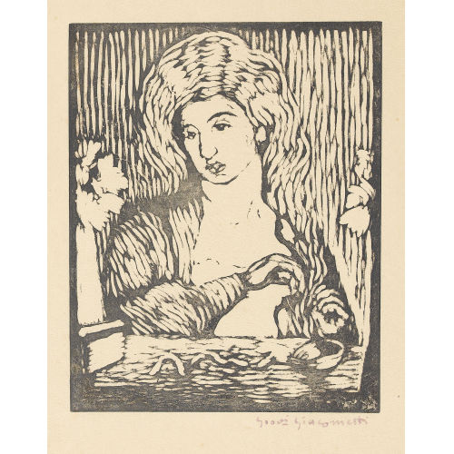 GIOVANNI GIACOMETTI : 'Toaletta della sera III. - Portrait Annetta Giacometti' (DOBIASCHOFSKY AUKTIONEN AG)
