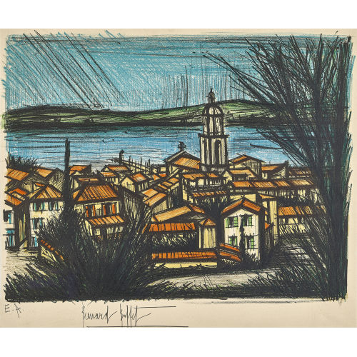BERNARD BUFFET : 'Saint-Tropez vu de la citadelle' (DOBIASCHOFSKY AUKTIONEN AG)
