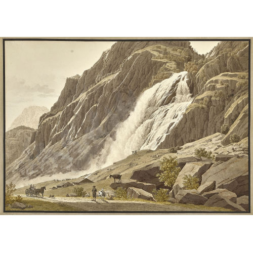 JOHANN JAKOB BIEDERMANN : La Cascade de Pissevache (DOBIASCHOFSKY AUKTIONEN AG)