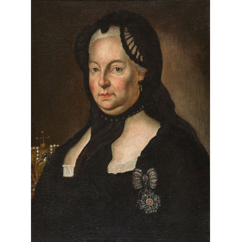 ANTON VON MARON : Kaiserin Maria Theresia in Witwentracht (DOBIASCHOFSKY AUKTIONEN AG)