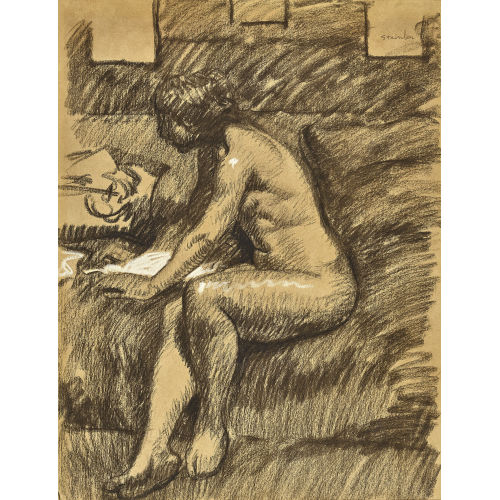 TH�OPHILE-ALEXANDRE STEINLEN : Femme assise (DOBIASCHOFSKY AUKTIONEN AG)