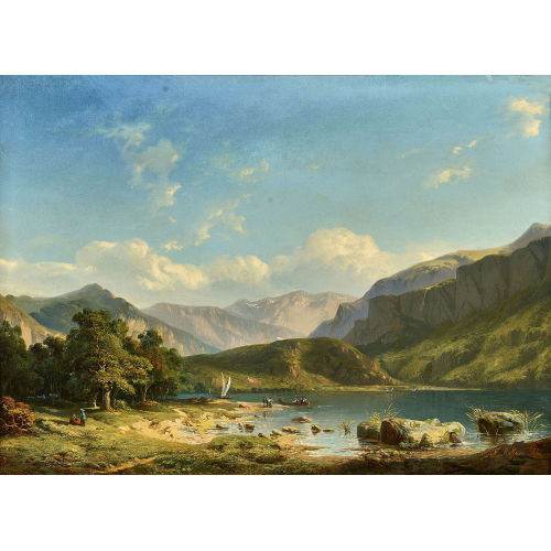 JEAN FRAN�OIS XAVIER ROFFIAEN : Vue du bord de lac (DOBIASCHOFSKY AUKTIONEN AG)