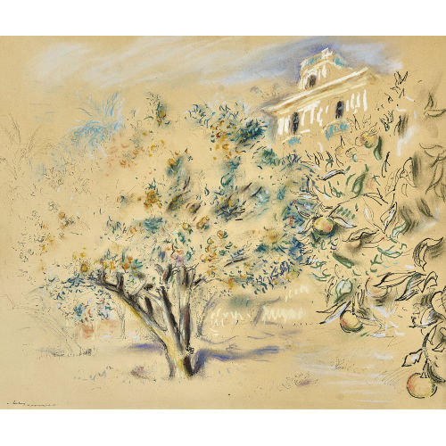 ANDR� HAMBOURG : 'Les orangers de Villefranche' (DOBIASCHOFSKY AUKTIONEN AG)