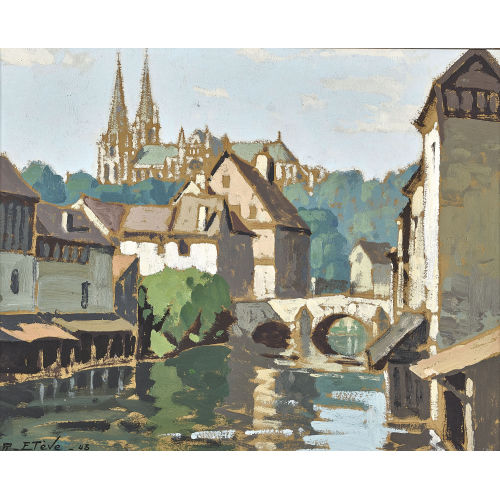 F�LIX RAOUL ET�VE : Vue de Chartres (DOBIASCHOFSKY AUKTIONEN AG)