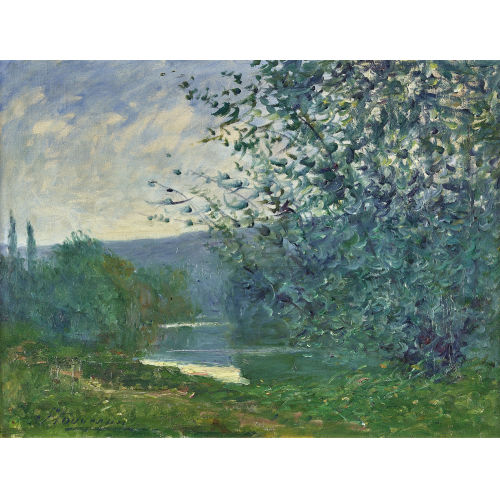 20. JH. FRANKREICH : Sommerliche Uferlandschaft (DOBIASCHOFSKY AUKTIONEN AG)