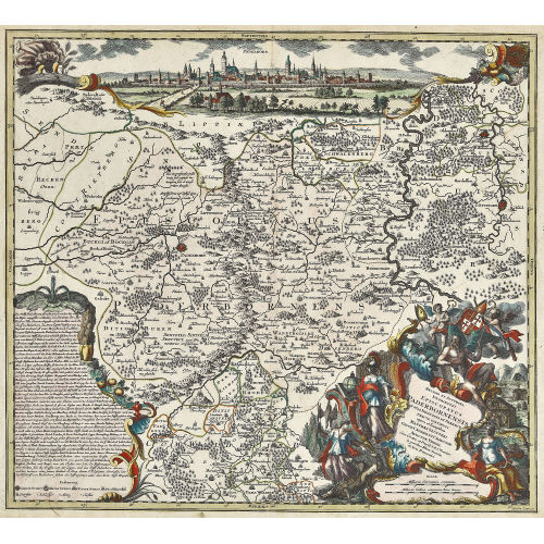 MATTH�US SEUTTER : 'Recens et Accurata designatio Episcopatus Paderbornensis in suas Dioeceses et Praefect' (DOBIASCHOFSKY AUKTIONEN AG)
