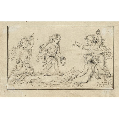 ANTONIO ZUCCHI : Spielende Amorini mit Boot (DOBIASCHOFSKY AUKTIONEN AG)