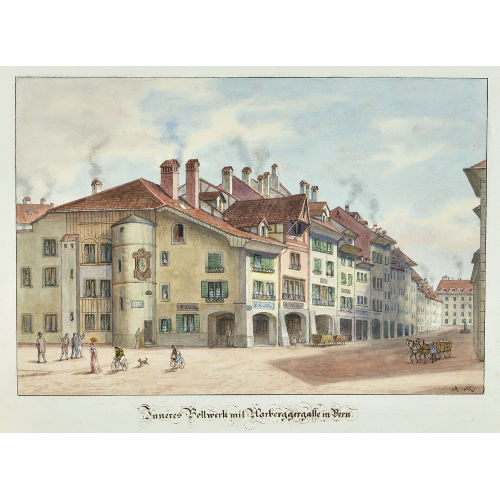 ADOLF METHFESSEL : 'Inneres Bollwerk mit Aarberggergasse in Bern' (DOBIASCHOFSKY AUKTIONEN AG)
