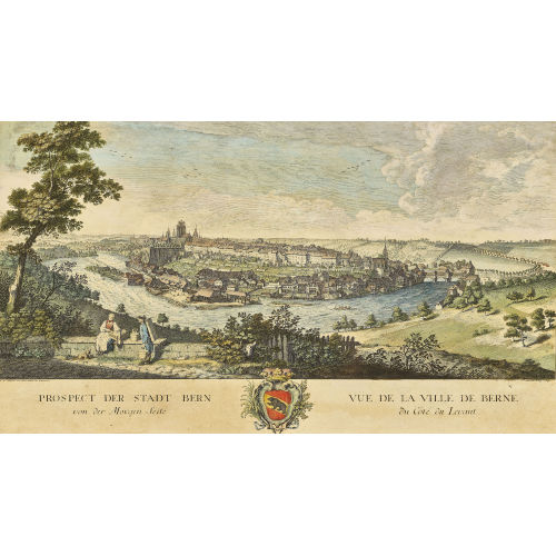 JOHANN LUDWIG ABERLI : 'Prospect der Stadt Bern von der Morgen Seite/Vue de la Ville de Berne du Cot� du Levant' (DOBIASCHOFSKY AUKTIONEN AG)