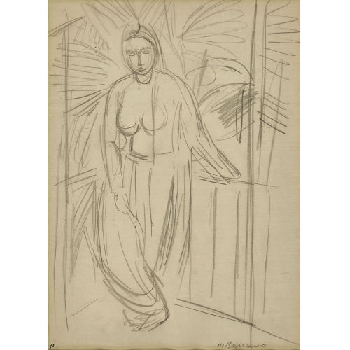 MAURICE BARRAUD : Femme sur un balcon (DOBIASCHOFSKY AUKTIONEN AG)
