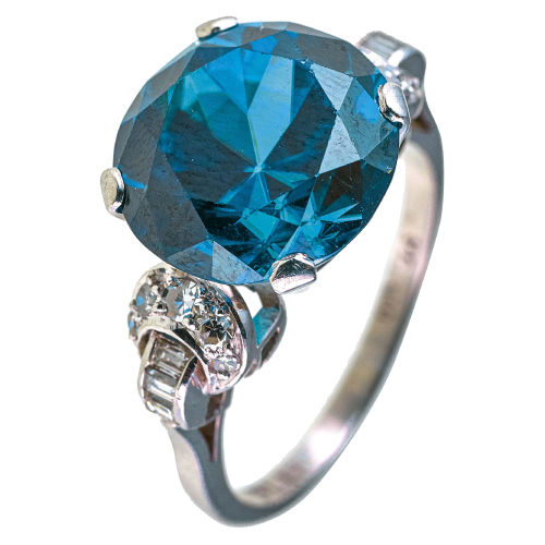 ZIRKON-DIAMANT-RING : (DOBIASCHOFSKY AUKTIONEN AG)