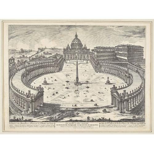 JEAN BARBAULT : 'Veduta della Basilica e Piazza di S. Pietro in Vaticano' (DOBIASCHOFSKY AUKTIONEN AG)