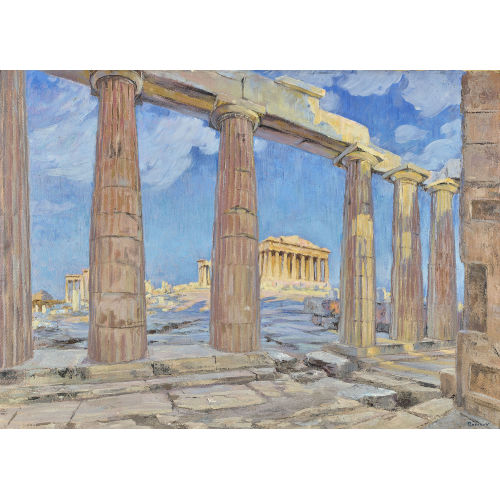 MAURICE RODIEUX : 'Le Parthenon - Le soir' (DOBIASCHOFSKY AUKTIONEN AG)