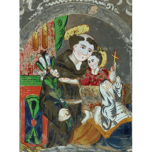 19. JH. ALPENL�NDISCH : Heiliger mit Jesuskind (DOBIASCHOFSKY AUKTIONEN AG)