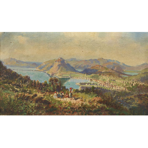 AMBROGIO PREDA : Lugano vista da Cureggia (DOBIASCHOFSKY AUKTIONEN AG)