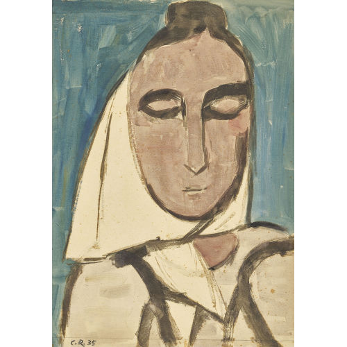 CARL ROESCH : Bauernm�dchen mit Kopftuch (DOBIASCHOFSKY AUKTIONEN AG)