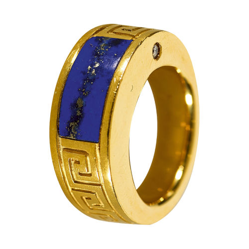 LAPISLAZULI-BRILLANT-RING : (DOBIASCHOFSKY AUKTIONEN AG)