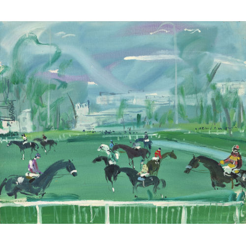 ROGER BOHNENBLUST : Jockeys auf der Rennbahn (DOBIASCHOFSKY AUKTIONEN AG)