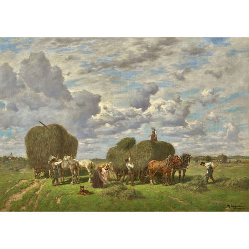 D�SIR� THOMASSIN : Die Heuernte (DOBIASCHOFSKY AUKTIONEN AG)