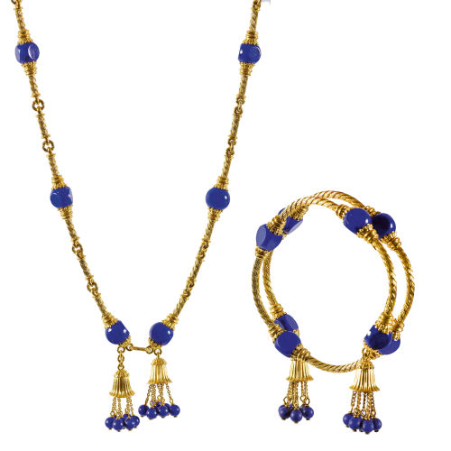 LAPISLAZULI-SET : 'Venezia', Carlo Weingrill, um 1970 (DOBIASCHOFSKY AUKTIONEN AG)