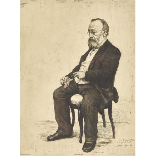 KARL STAUFFER-BERN : 'Gottfried Keller' (DOBIASCHOFSKY AUKTIONEN AG)