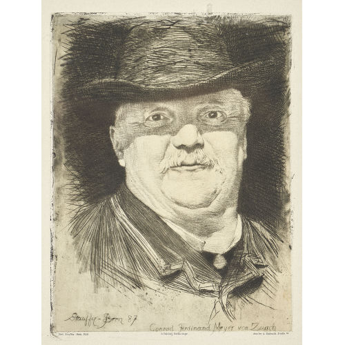 KARL STAUFFER-BERN : 'Konrad Ferdinand Meyer' (DOBIASCHOFSKY AUKTIONEN AG)