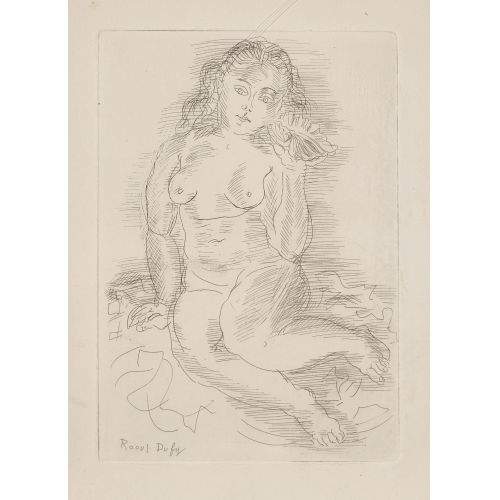 RAOUL DUFY : 'Femme nue assise se peignant' (DOBIASCHOFSKY AUKTIONEN AG)
