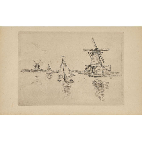 ARMAND (AUCH JEAN-BAPTISTE ARMAND) GUILLAUMIN : Windm�hlen in Zaandam (DOBIASCHOFSKY AUKTIONEN AG)