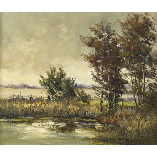 20. JH. DEUTSCHLAND : Auenlandschaft (DOBIASCHOFSKY AUKTIONEN AG)