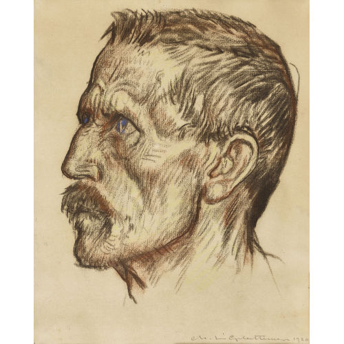 CHARLES L'EPLATTENIER : Portr�t eines b�rtigen Mannes (DOBIASCHOFSKY AUKTIONEN AG)