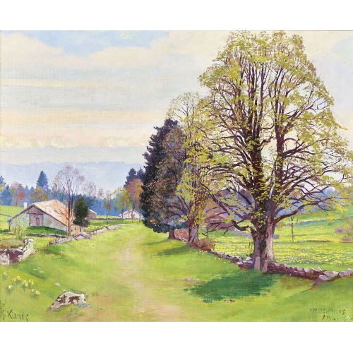 ROBERT KIENER : 'Vue des Alpes' (DOBIASCHOFSKY AUKTIONEN AG)