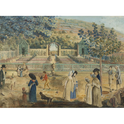 19. JH. FRANKREICH : La promenade au jardin (DOBIASCHOFSKY AUKTIONEN AG)