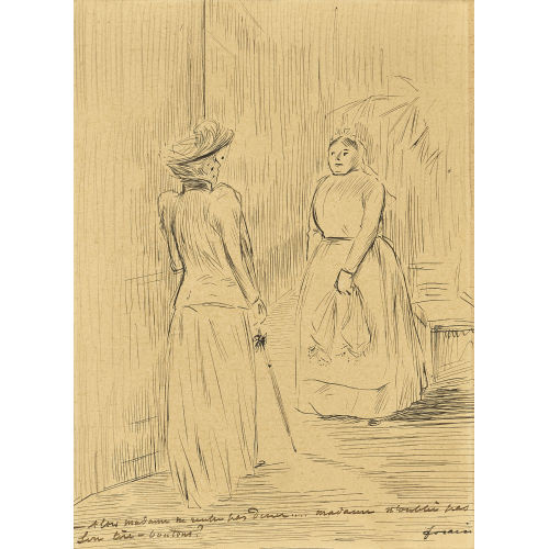 JEAN LOUIS FORAIN : '-Alors Madame ne rentre pas diner... (DOBIASCHOFSKY AUKTIONEN AG)