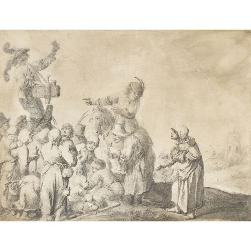 PIETER JANSZ. QUAST : Quacksalber preist der Kundschaft seine Ware an (DOBIASCHOFSKY AUKTIONEN AG)