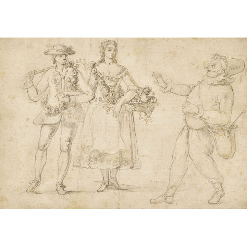 PIETRO NOVELLI : Trachtenpaar mit Pulcinella (DOBIASCHOFSKY AUKTIONEN AG)