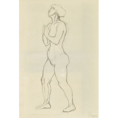 FERDINAND HODLER : Studie zu 'Empfindung' (DOBIASCHOFSKY AUKTIONEN AG)