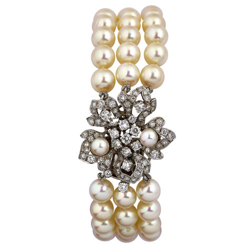 PERLEN-BRILLANT-BRACELET : G�belin, Luzern (DOBIASCHOFSKY AUKTIONEN AG)