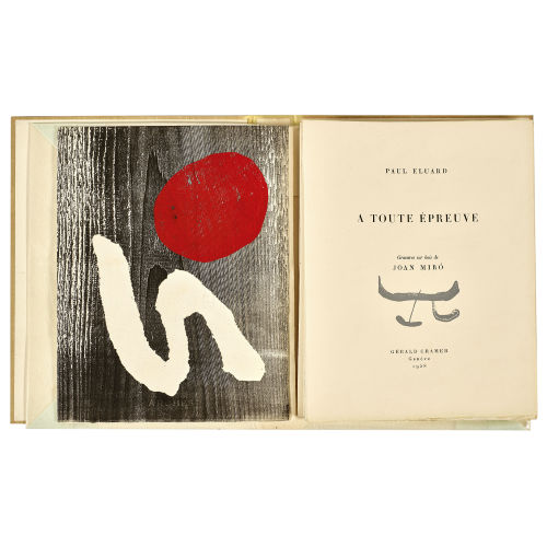 JOAN MIR� : Paul �luard: 'A toute �preuve. Gravures sur bois de Joan Mir�' (DOBIASCHOFSKY AUKTIONEN AG)