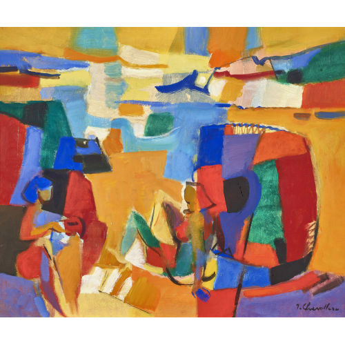 JEAN CHEVOLLEAU : 'Les parasols �le d'Yeu' (DOBIASCHOFSKY AUKTIONEN AG)