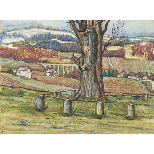 PAUL DONZ� : Berner Landschaft im Vorfr�hling (DOBIASCHOFSKY AUKTIONEN AG)