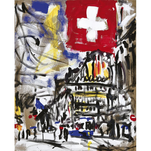 LUCIANO CASTELLI : 'Paradeplatz, Bahnhofstrasse Zrich' (DOBIASCHOFSKY AUKTIONEN AG)