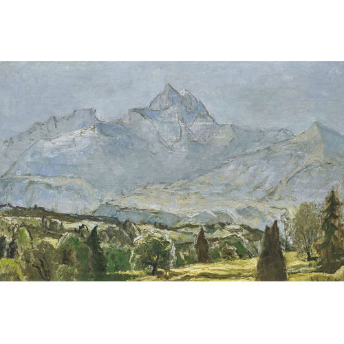 VICTOR SURBEK : Blick auf Cime de l'Est (Dents du Midi) (DOBIASCHOFSKY AUKTIONEN AG)