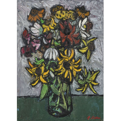ALFRED FRANZ SIDLER : Blumenstrauss in Glasvase (DOBIASCHOFSKY AUKTIONEN AG)