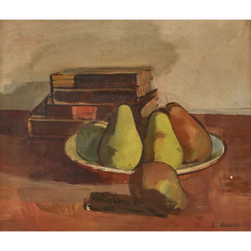 ADOLF EUGEN MAURER : Stillleben mit Birnen (DOBIASCHOFSKY AUKTIONEN AG)