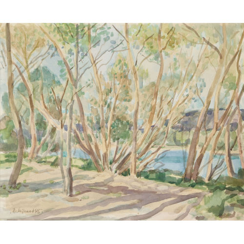 ROLAND GUIGNARD : Uferweg am Fluss (DOBIASCHOFSKY AUKTIONEN AG)