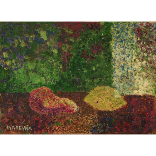 MARIA BRONISLAVOVNA) MAREVNA (EIGTL. VOROBYEVA-STEBELSKA : Stillleben mit Birne und Zitrone (DOBIASCHOFSKY AUKTIONEN AG)