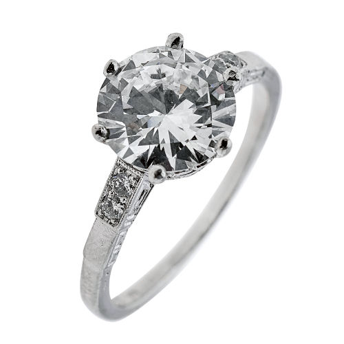 SOLITAIRE-RING : (DOBIASCHOFSKY AUKTIONEN AG)