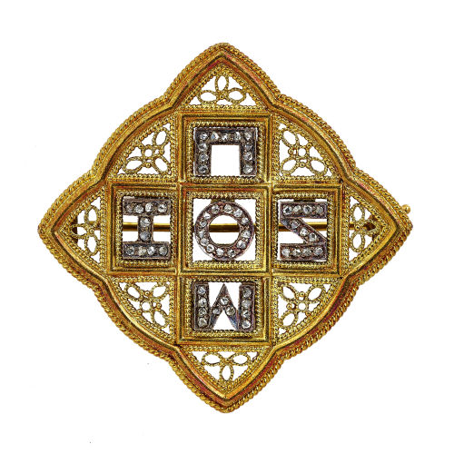 GOLD-BROSCHE : Werkstatt Faberg�, St. Petersburg, Ende 19. Jh (DOBIASCHOFSKY AUKTIONEN AG)